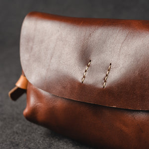 YAAGLE Women Handmade Tanned Leather Cross Body Bag Clutch YGWF18 - YAAGLE.com