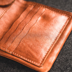 YAAGLE Classical Tanned Leather Purse Card Slots Soft Wallet YG85009 - YAAGLE.com