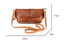 YAAGLE Women Handmade Tanned Leather Cross Body Bag Clutch YGWF18 - YAAGLE.com