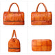 YAAGLE Unisex Large Capacity Tanned Leather Travel Handbag YG6466 - YAAGLE.com