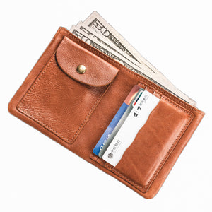 YAAGLE Classical Tanned Leather Purse Card Slots Soft Wallet YG85009 - YAAGLE.com