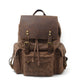 Thick Canvas Waxed Backpack with Leather Decoration #KS6002 - YAAGLE.com