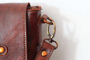 YAAGLE Women Classical Tanned Leather Cross Body Bag Messenger Laptop Bag Briefcase Vintage Handmade Work Bags YGPD2088 - YAAGLE.com