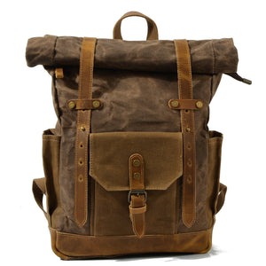 Waterproof canvas travel backpack computer bag large capacity outdoor KS6010 - YAAGLE.com