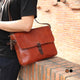 YAAGLE Fashion Men's Real Tanned Leather Business Briefcase YGBR5061 - YAAGLE.com