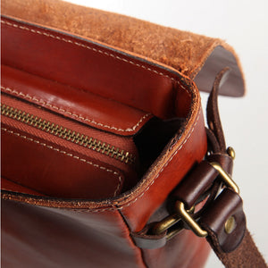 YAAGLE Fashion Men's Real Tanned Leather Business Briefcase YGBR5061 - YAAGLE.com