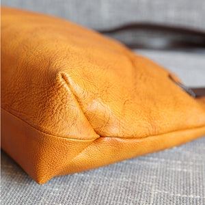 YAAGLE Brief Women Real Leather Contrast Color Handbag Tote YGBR6002 - YAAGLE.com