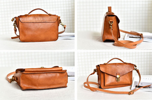 YAAGLE Women British Style Tanned Leather Flap Shoulder Bag Tote YG350 - YAAGLE.com