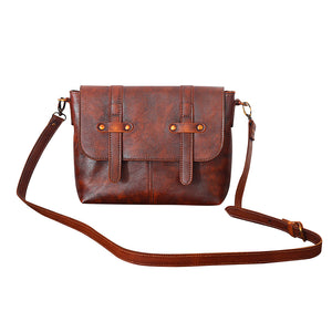 YAAGLE Women Classical Tanned Leather Cross Body Bag Messenger Laptop Bag Briefcase Vintage Handmade Work Bags YGPD2088 - YAAGLE.com