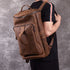 Vintage Muti-funciton Travel Backpack Cross body Leather Bag