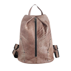 YAAGLE Girls' Retro Handmade Real Leather Travel Backpack YGPD2116 - YAAGLE.com