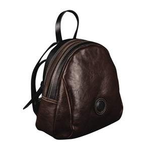 YAAGLE Girls' Tanned Leather Contrast Color Mini Zipper Backpack YGM8207 - YAAGLE.com