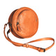 YAAGLE Women Personalized Tanned Leather Round Shoulder Bags YG7120 - YAAGLE.com