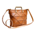 YAAGLE Women Tanned Leather Asymmetric Patchwork Handbag YG375