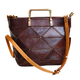 YAAGLE Women Tanned Leather Asymmetric Patchwork Handbag YG375 - YAAGLE.com