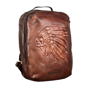 YAAGLE Mens' Unique Large Capacity Tanned Leather Travel Business Backpack YG8616 - YAAGLE.com