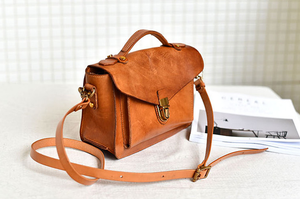 YAAGLE Women British Style Tanned Leather Flap Shoulder Bag Tote YG350 - YAAGLE.com