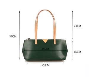YAAGLE Women Personalized Tanned Leather Handbag Tote YGBR6018 - YAAGLE.com
