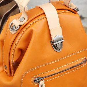 YAAGLE Women Tanned Leather Mini Travel Backpack Tote YGBR6078 - YAAGLE.com