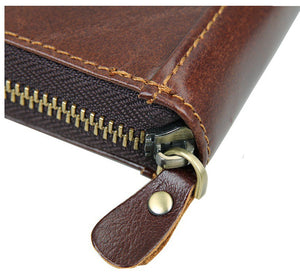 RFID Wallet for Men Genuine Leather Purse Mini Card Holder - YAAGLE.com