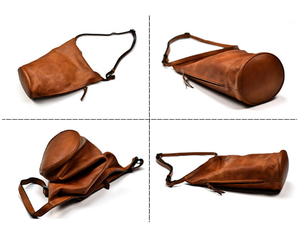 YAAGLE Unisex Personalized Real Leather Bucket Shoulder Bag YG8089 - YAAGLE.com