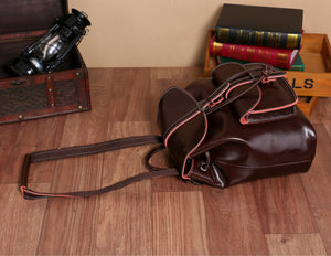 YAAGLE Women Wax Leather Drawstring Backpack YG9912D - YAAGLE.com