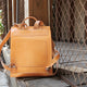 YAAGLE Unisex Bright Contrast Color Tanned Leather Backpack YGBR6026 - YAAGLE.com