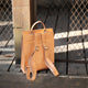 YAAGLE Unisex Bright Contrast Color Tanned Leather Backpack YGBR6026 - YAAGLE.com