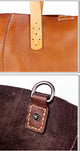 YAAGLE  Simple Style Women Tanned Leather Handbag Tote YG9671 - YAAGLE.com