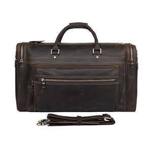 YAAGLE Unisex Genuine Leather Travel Duffel Handbag Tote YG7317LR - YAAGLE.com