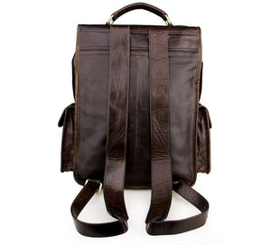 YAAGLE Male Multi-functional Genuine leather travel Backpack Satchel YG7283 - YAAGLE.com