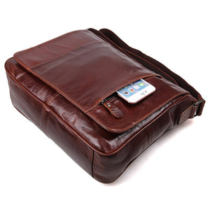 YAAGLE Men's Vintage Real Leather Flap Messenger Bag YG7338 - YAAGLE.com