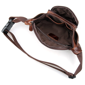 YAAGLE mens genuine leather small Hook Waist Bag Belt Pouch Fanny