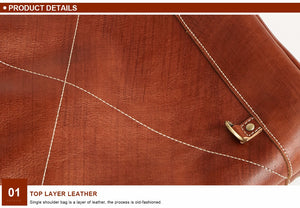Men‘s Fashion Genuine Leather Travel Backpack Business Bag YG6396 - YAAGLE.com