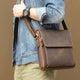 YAAGLE Men's Vintage Crazy Horse Leather Flap Messenger Bag YG7055 - YAAGLE.com