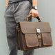 YAAGLE Men's Durable Real Leather Laptop Business Handbag YG7164R - YAAGLE.com