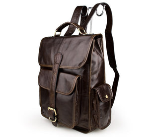 YAAGLE Male Multi-functional Genuine leather travel Backpack Satchel YG7283 - YAAGLE.com