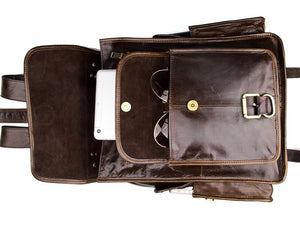 YAAGLE Male Multi-functional Genuine leather travel Backpack Satchel YG7283 - YAAGLE.com