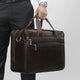 YAAGLE Men's Genuine Cowhide Briefcase Travel Business Handbag YG7319 - YAAGLE.com