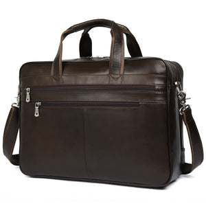 YAAGLE Men's Genuine Cowhide Briefcase Travel Business Handbag YG7319 - YAAGLE.com