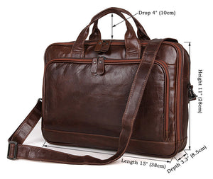 YAAGLE Men's Genuine Leather Business Travel Handbag YG7005Q - YAAGLE.com