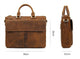 YAAGLE Men's Vintage Crazy Horse Leather Zipper Business Handbag YG7113 - YAAGLE.com