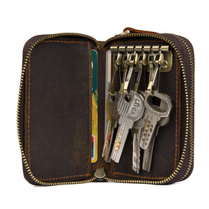 YAAGLE Unisex Crazy Horse Leather Mini Wallet YG8185 - YAAGLE.com