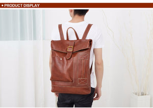 Men‘s Fashion Genuine Leather Travel Backpack Business Bag YG6396 - YAAGLE.com