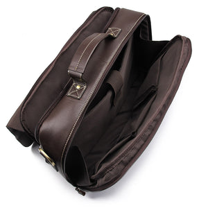 YAAGLE Men's Fashion Real Leather Business Briefcase Handbag YG7396Q - YAAGLE.com