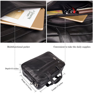 YAAGLE Men's Genuine Leather Business Travel Handbag YG7319A - YAAGLE.com