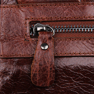 YAAGLE Men's Vintage Real Leather Flap Messenger Bag YG7338 - YAAGLE.com