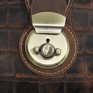 YAAGLE Crazy Horse Leather Crack Pattern Top-handle Bag YG7281 - YAAGLE.com