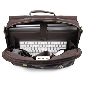 YAAGLE Men's Fashion Real Leather Business Briefcase Handbag YG7396Q - YAAGLE.com