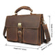 YAAGLE Men's Durable Real Leather Laptop Business Handbag YG7164R - YAAGLE.com